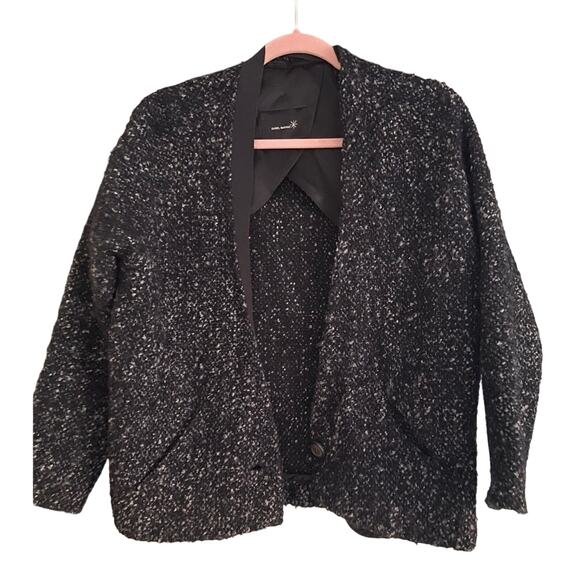 Isabel Marant M Loop‑Bouclé Wool Cardigan | Black /White Knit - Picture 1 of 7
